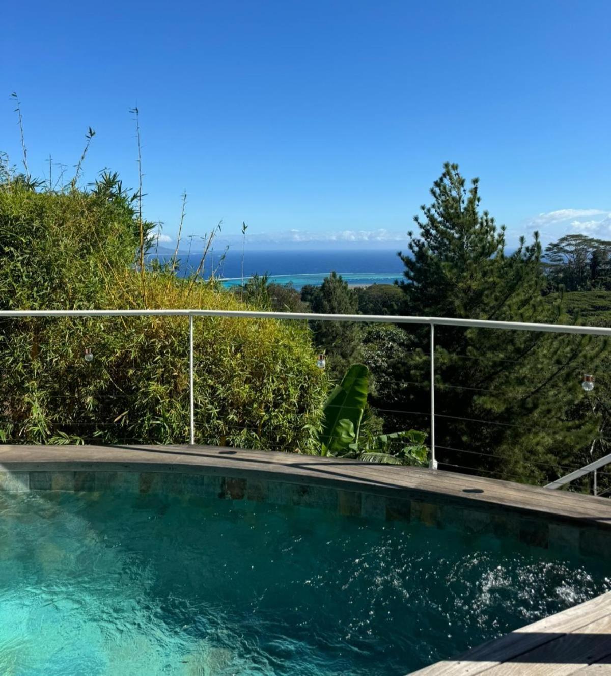 Logement Cosy Avec Piscine Et Vue Tahiti Punaauia Exteriör bild